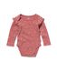 newborn kledingset legging en body met ribbels en ajour roze roze - 1000029848 - HEMA