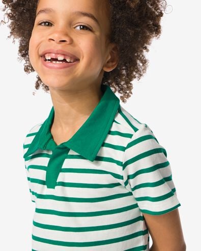 Kinder-Poloshirt, Streifen grün 158/164 - 30784275 - HEMA