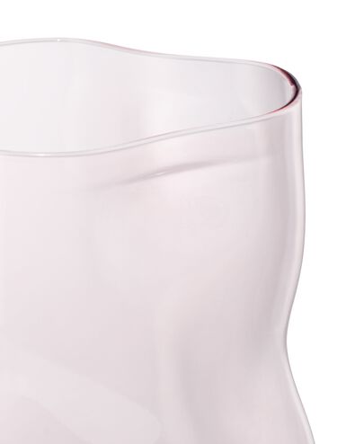 vaas ⌀10x26cm glas organisch roze - 13326022 - HEMA