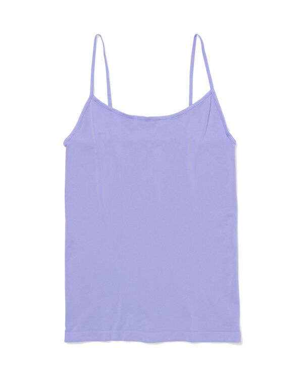 d&eacute;bardeur femme sans couture microfibre bretelles spaghetti bleu bleu - 19602968BLUE - HEMA