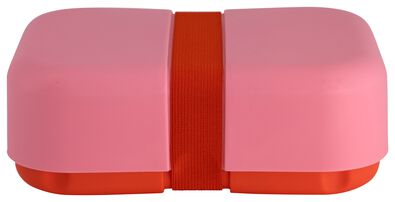 lunchbox met elastiek roze/rood - 80610338 - HEMA