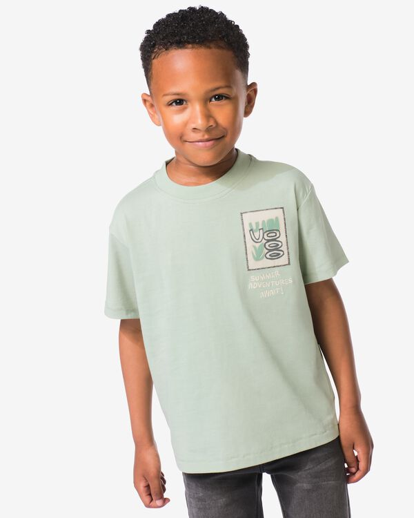 Kinder-T-Shirt mit Print gr&uuml;n gr&uuml;n - 30718506GREEN - HEMA