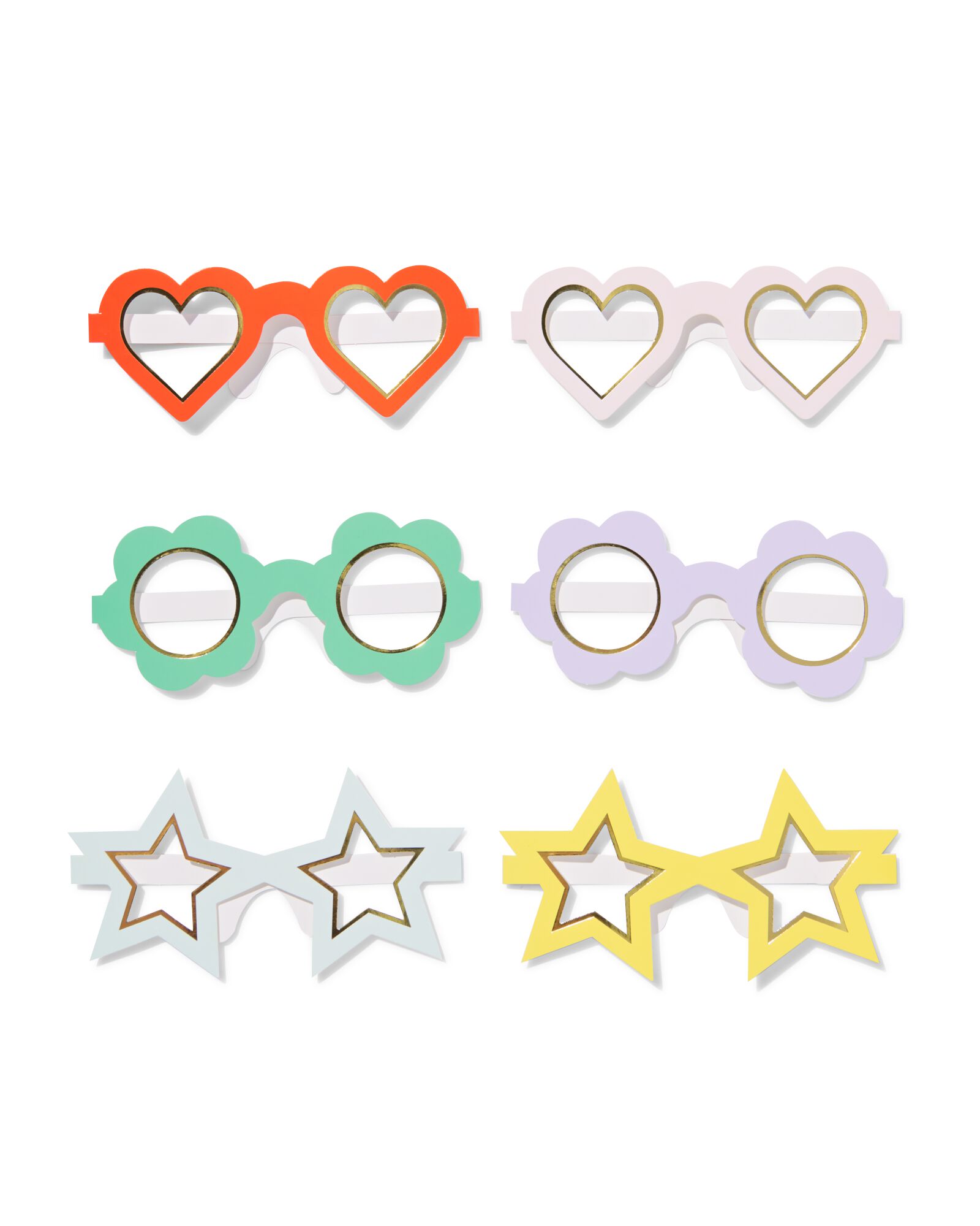 lunettes de f&ecirc;te en carton lot de 6 - 14250099 - HEMA
