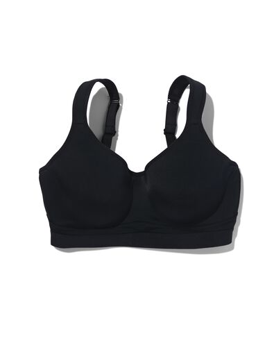 voorgevormde sportbh heavy support met beugel B-F zwart zwart - 1000015349 - HEMA