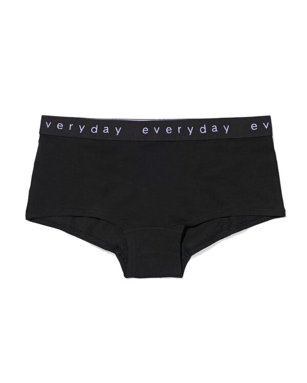 boxer femme coton ceinture everyday noir - 19672404BLACK - HEMA