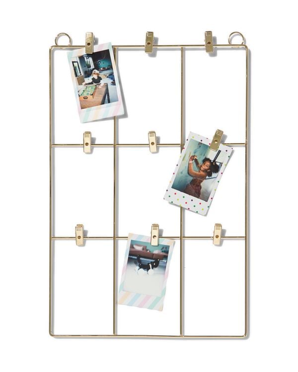 porte-photos Instax 35x23 or 9 pinces - 60300540 - HEMA