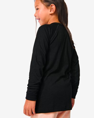 t-shirt thermo enfant noir 98/104 - 19309211 - HEMA