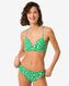 Damen-Bikinislip, mittelhohe Taille grün S - 22351157 - HEMA