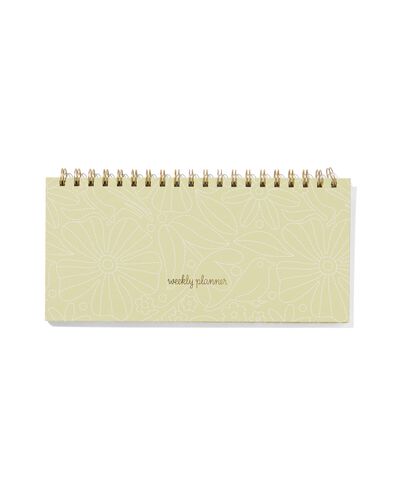 planificateur de bureau &agrave; spirale 13x27 vert - 14170118 - HEMA