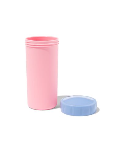 drinkbeker met deksel 300ml roze - 80640012 - HEMA