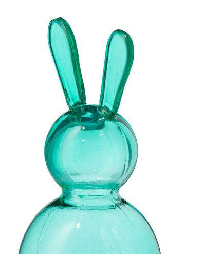 glazen konijn 9.5cm groen - 25840052 - HEMA