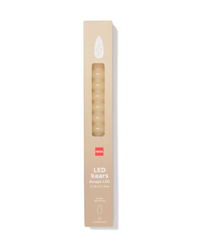 bougie LED de table ⌀2,3 x 209 cm nervur&eacute;e jaune clair - 13550150 - HEMA
