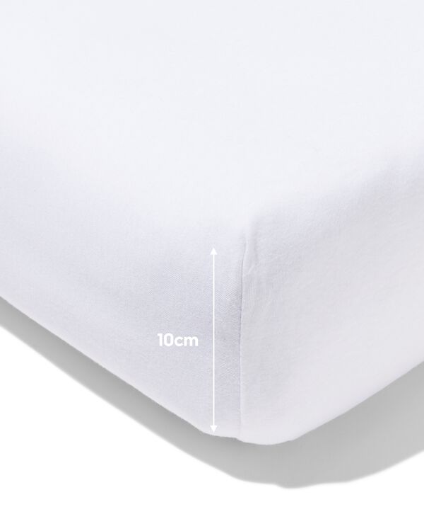 drap-housse 70x150cm jersey blanc - 5180002 - HEMA