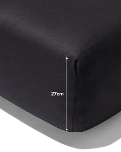 hoeslaken satijn 90x220 donkergrijs - 5180130 - HEMA