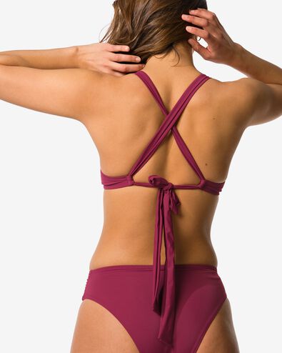 damesbikinitop Isa push-up polyamide donkerrood donkerrood - 22360310DARKRED - HEMA