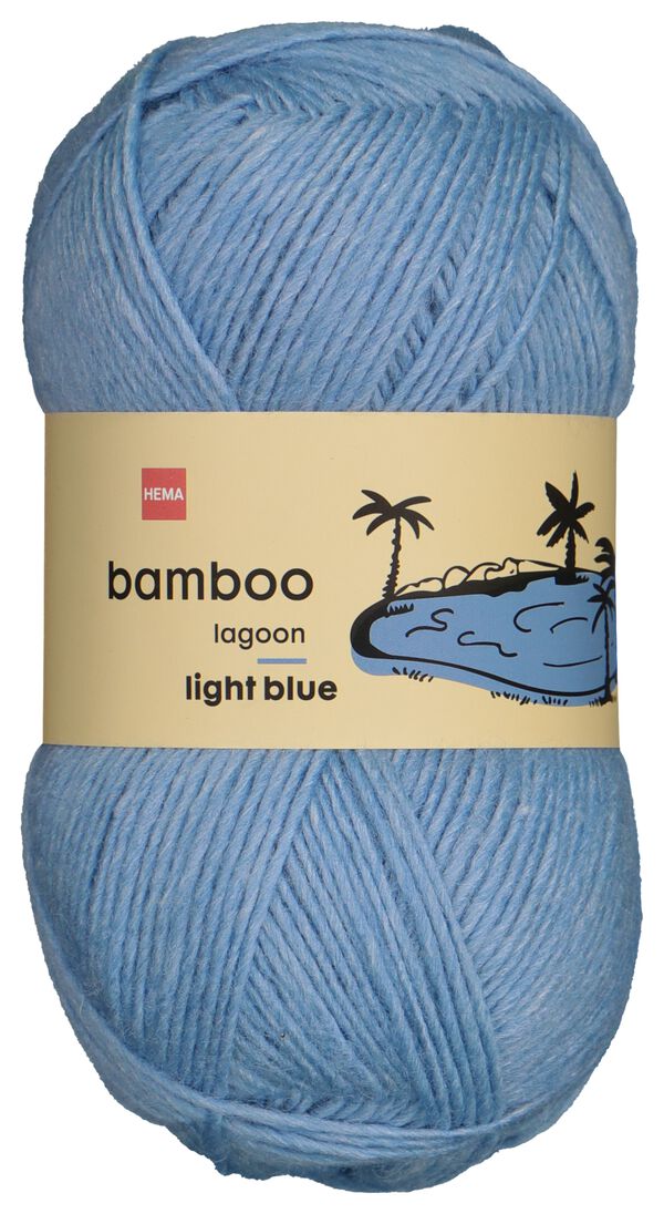 fil de laine avec bambou 100g blauw blauw - 1000029018 - HEMA
