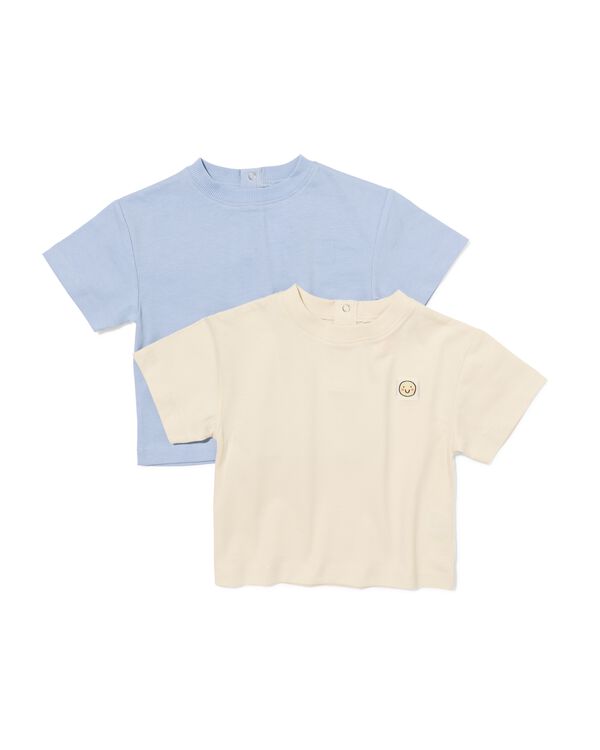 baby T-shirts jersey - 2 stuks ecru ecru - 33187970ECRU - HEMA