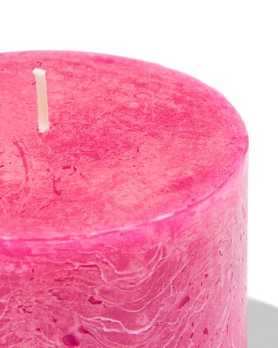 bougie rustique 10 x 10 rose vif rose 10 x 10 - 13503044 - HEMA