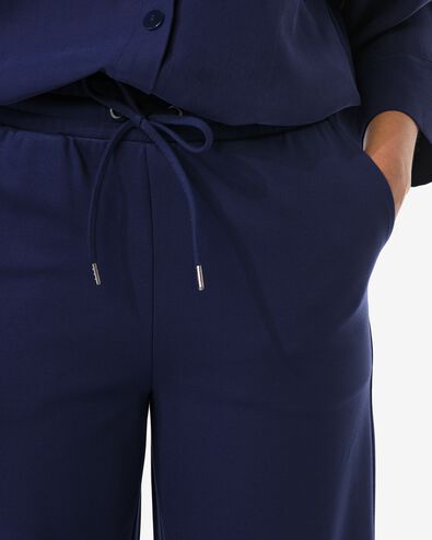 pantalon femme Wendy jambes larges bleu fonc&eacute; bleu fonc&eacute; - 36206270DARKBLUE - HEMA