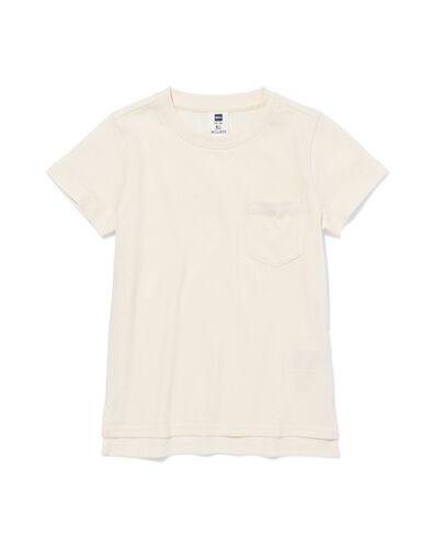 kinder T-shirt structuur ecru ecru - 30718804ECRU - HEMA