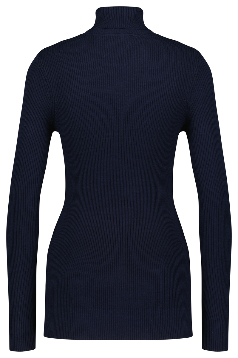 Damen-Shirt, Rollkragen dunkelblau dunkelblau - 1000025703 - HEMA