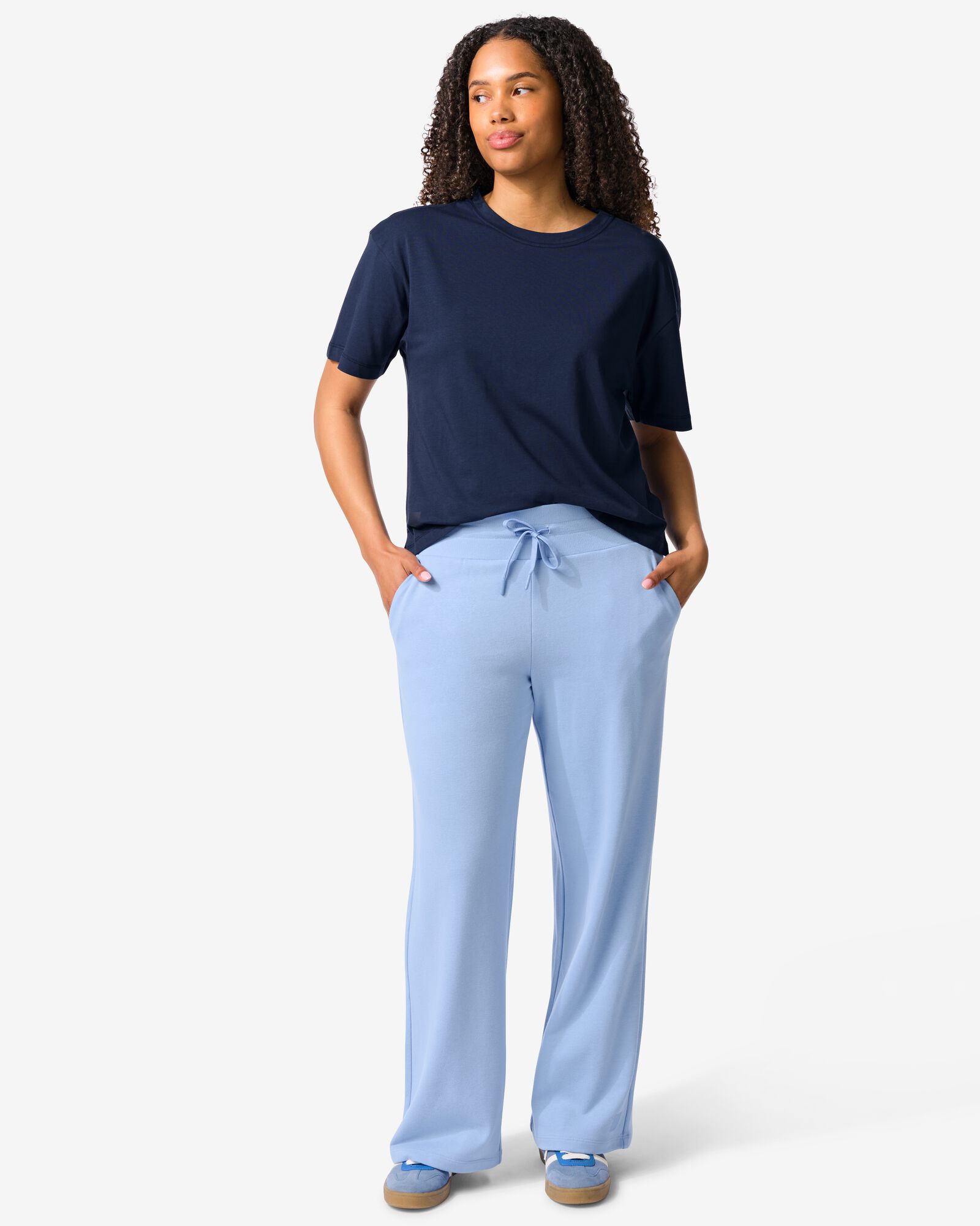 short sweat femme coupe ample bleu clair bleu clair - 36000595LIGHTBLUE - HEMA