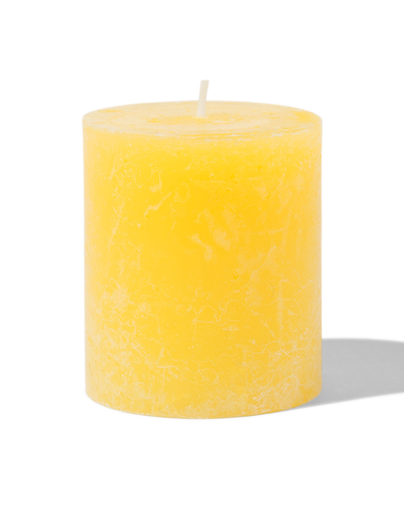 rustikale Kerze, 7 x 8 cm, hellgelb gelb 7 x 8 - 13502793 - HEMA