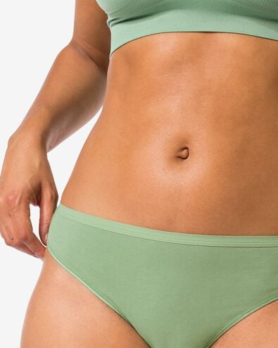 strings femme coton - lot de 2 vert vert - 19602154GREEN - HEMA