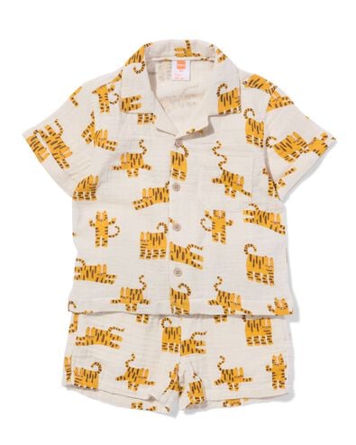 Baby-Bekleidungsset, bequeme Passform, Musselin, Tiger ecru ecru - 33186970ECRU - HEMA