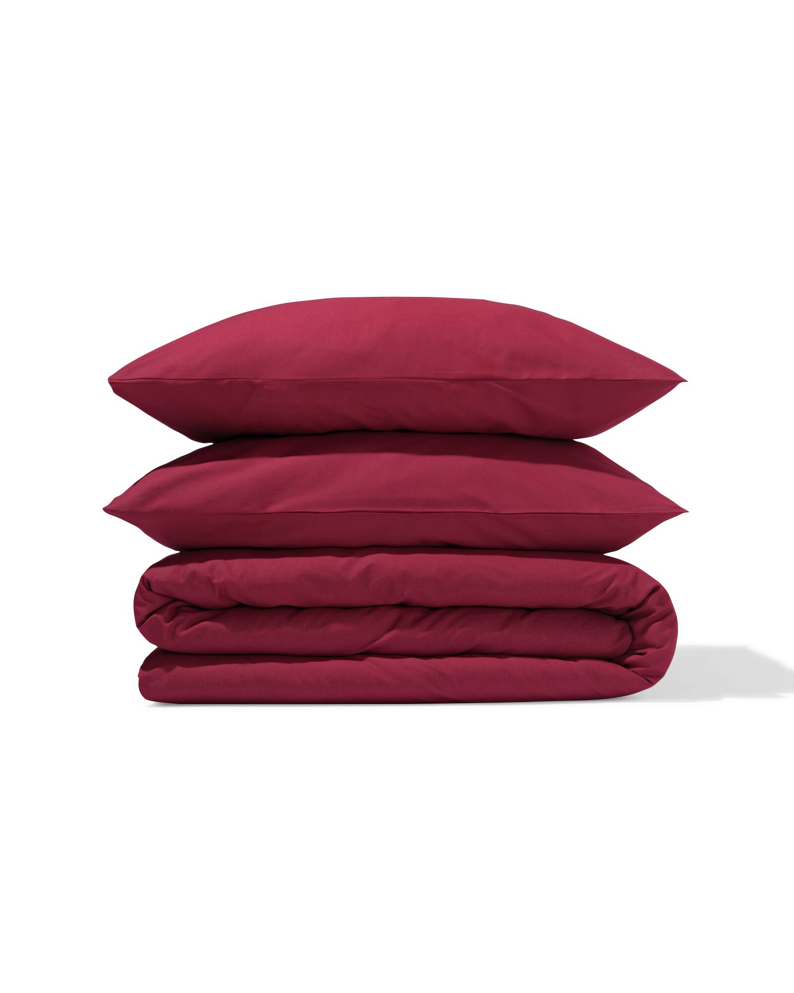 housse de couette 240x200/220 coton doux rouge - 5750178 - HEMA
