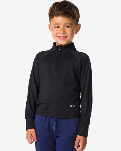 kinder fleeceshirt extra warm zwart zwart - 30670129BLACK - HEMA