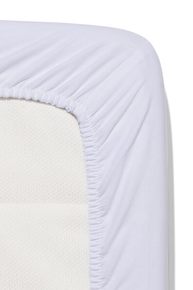 drap-housse surmatelas 200x220 cm coton doux blanc - 5180075 - HEMA