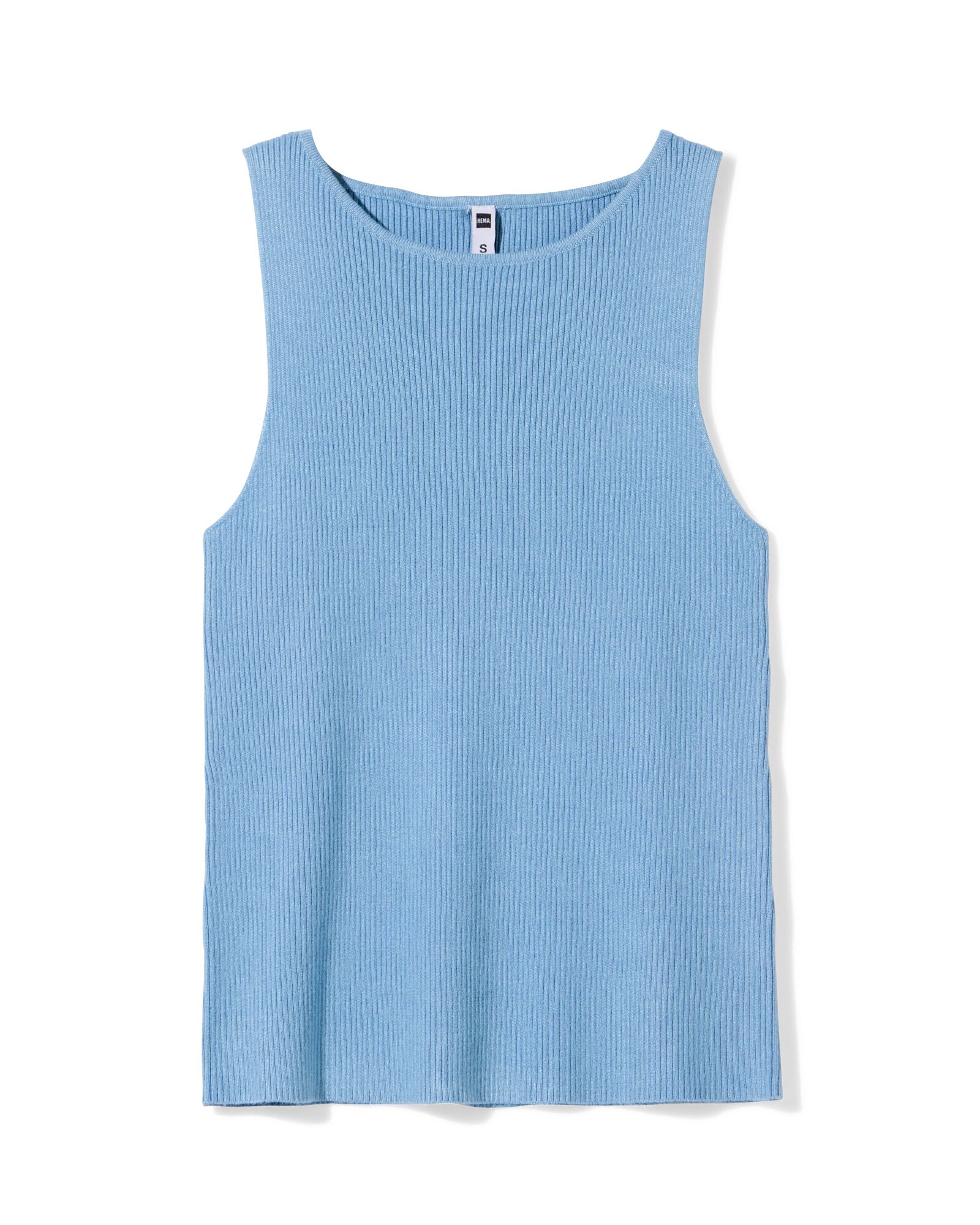 Damentop Rita, gerippt blau blau - 36202180BLUE - HEMA