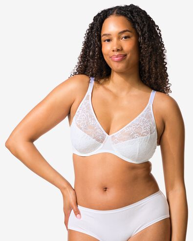 Nicht vorgeformter Spitzen-BH mit B&uuml;gel  wei&szlig; wei&szlig; - 21805885WHITE - HEMA