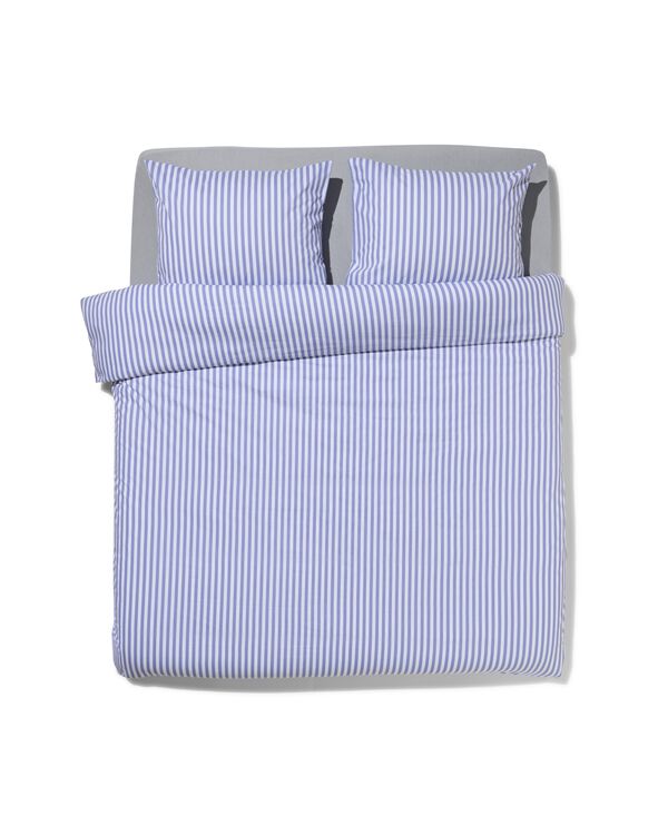 housse de couette 240 x 200/220 cm en coton doux, rayures lavande  - 5760130 - HEMA