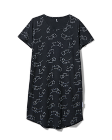 Damen-Nachthemd, Takkie, Baumwolle schwarz schwarz - 1000030225 - HEMA