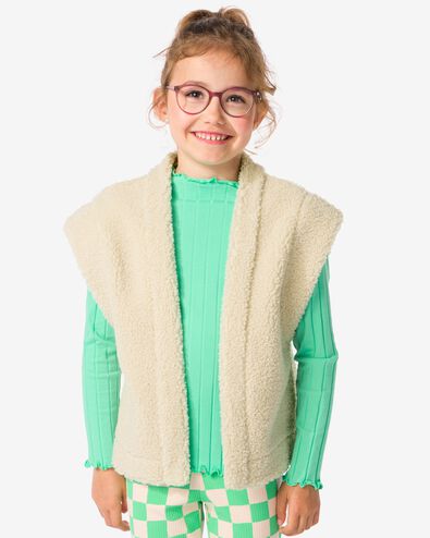 veste enfant teddy blanc cass&eacute; - 30873163OFFWHITE - HEMA