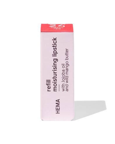 navulling moisturising lipstick 24 classic red - creamy - 11230424 - HEMA