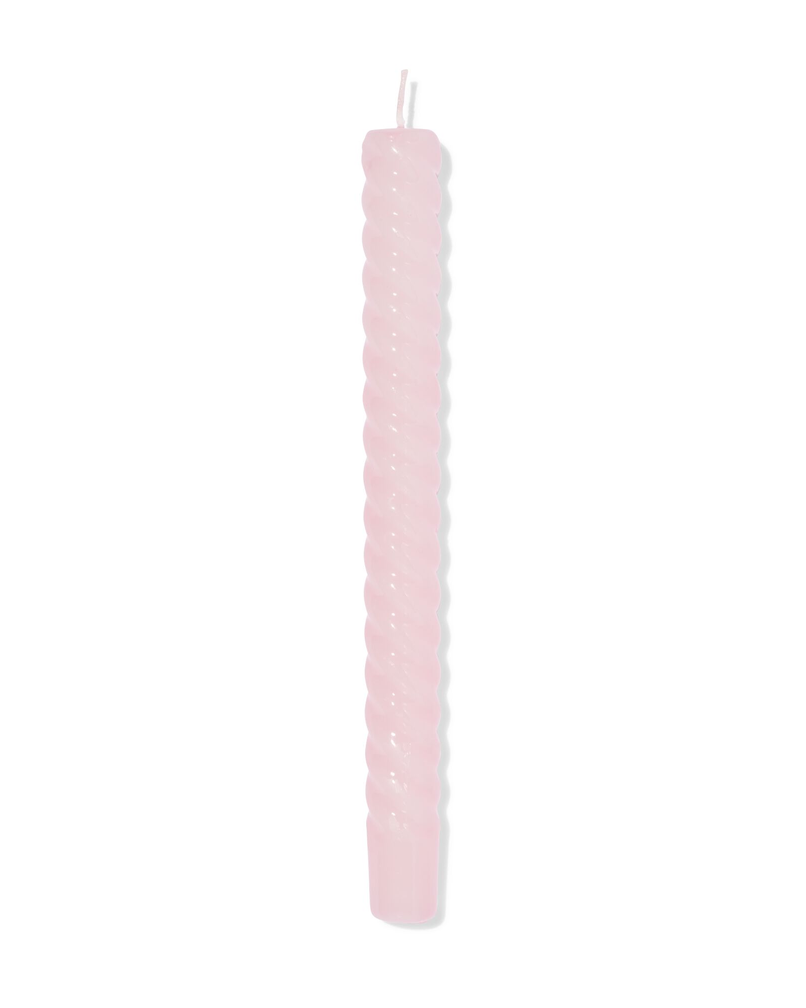 bougie longue ⌀2,2 x 24,5 cm torsad&eacute; rose - 13506170 - HEMA
