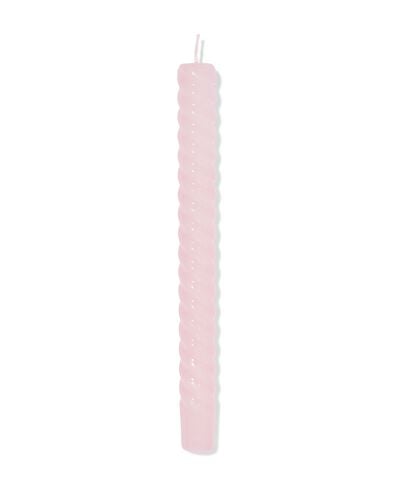 bougie longue ⌀2,2 x 24,5 cm torsad&eacute; rose - 13506170 - HEMA