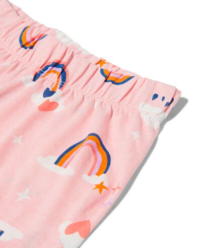 pyjacourt enfant arc-en-ciel avec t-shirt de nuit poupée rose pâle 122/128 - 23020085 - HEMA