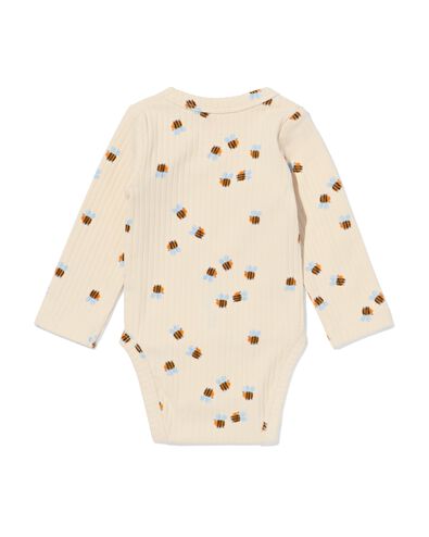 body crois&eacute; &eacute;volutif nouveau-n&eacute; c&ocirc;tel&eacute; animaux  &eacute;cru &eacute;cru - 33438320ECRU - HEMA