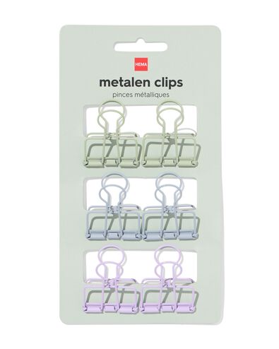 6 pinces &agrave; papier - grand mod&egrave;le - 14870042 - HEMA