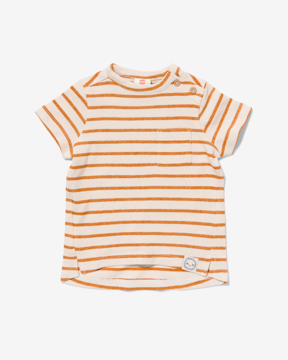 baby t-shirt met strepen ecru - 1000031030 - HEMA