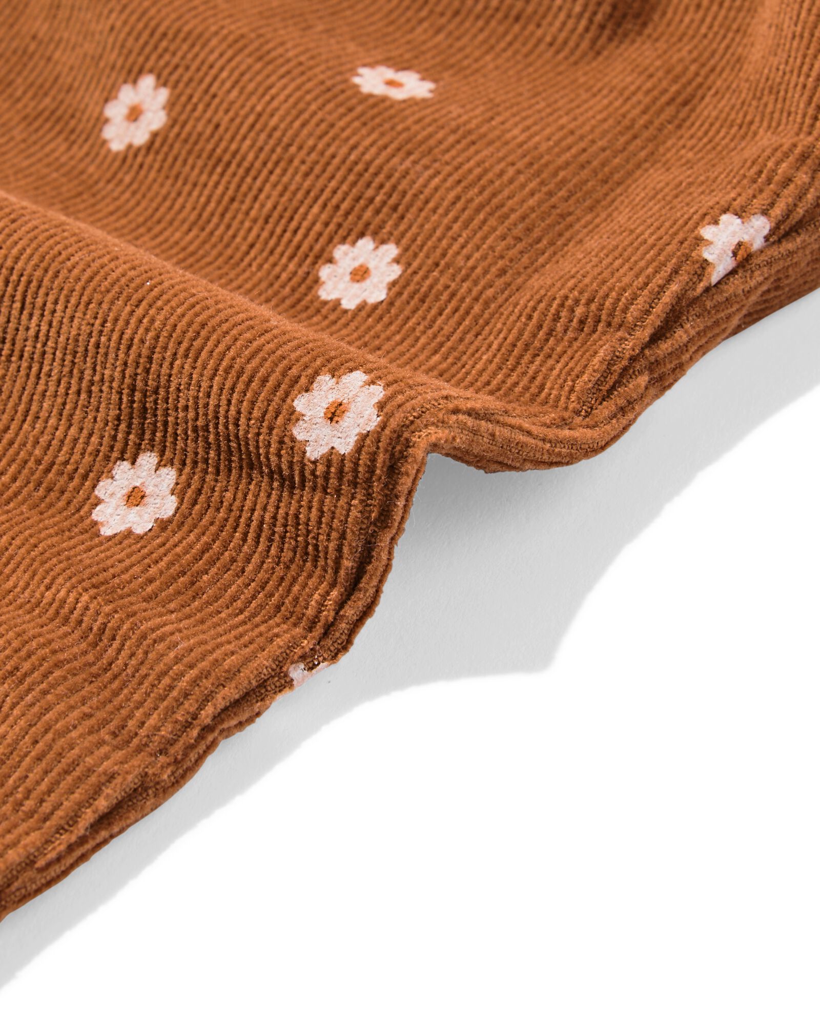 pantalon b&eacute;b&eacute; velours c&ocirc;tel&eacute; fleurs marron marron - 33048570BROWN - HEMA