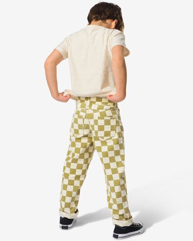 Kinderhose, normale Passform, Blockmuster gr&uuml;n gr&uuml;n - 30709503GREEN - HEMA