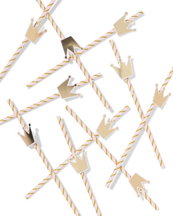 pailles papier princesse - 10 pi&egrave;ces - 14250389 - HEMA