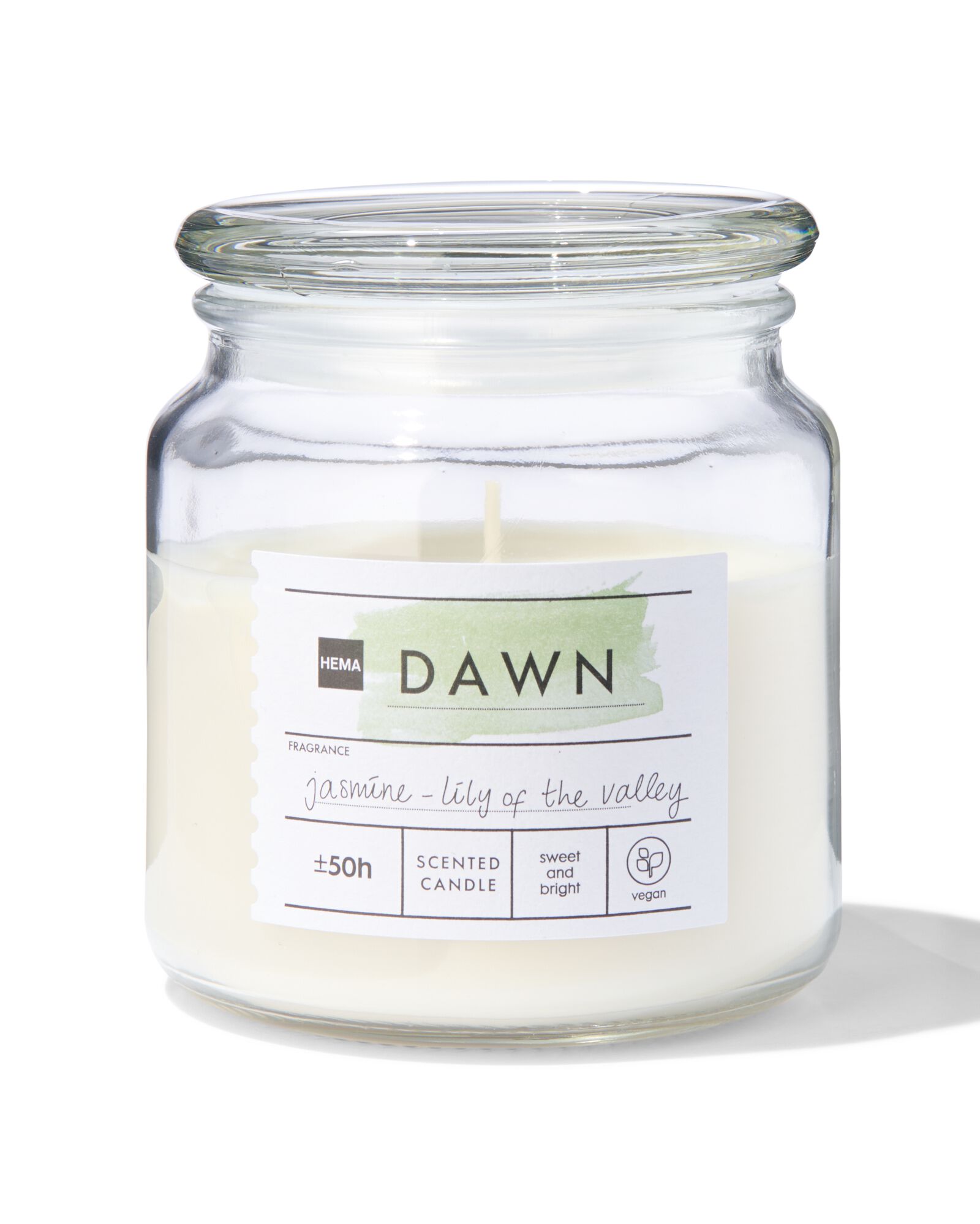 bougie parfum&eacute;e dans un pot en verre &Oslash;9.5x8 dawn - 13502486 - HEMA