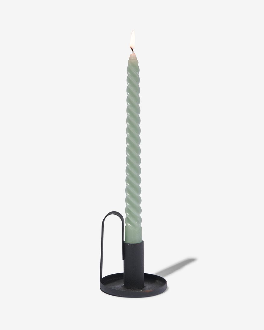 2 longues bougies d'intérieur torsadées Ø2x25 vert clair - 13506002 - HEMA