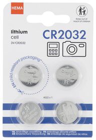 Conventie Makkelijk te gebeuren Beleefd CR2032 lithium batterijen - 4 stuks - HEMA